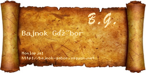 Bajnok Gábor névjegykártya